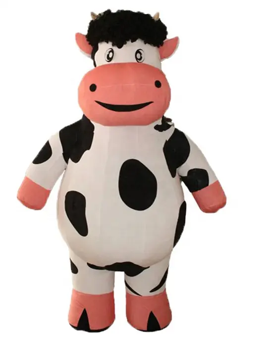 Disfraz de mascota inflable de vaca lechera Funtoys para adultos Cosplay de animales de dibujos animados para publicidad de juegos de fiesta de Halloween