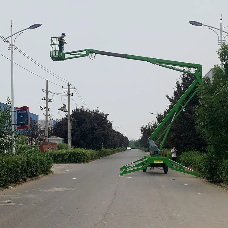 Piattaforma di sollevamento con braccio a manovella semovente certificata Ce/sollevatore con braccio a Spider semovente a batteria