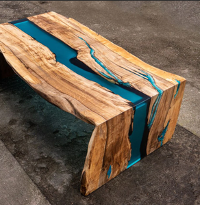 Morden Sang Trọng Phòng Ăn Bảng Tự Nhiên Bền Vững Gỗ Óc Chó Với Nhựa Epoxy Nghệ Thuật Sông Thiết Kế Cho Nhà Khách Sạn Đồ Nội Thất - Product Image 5