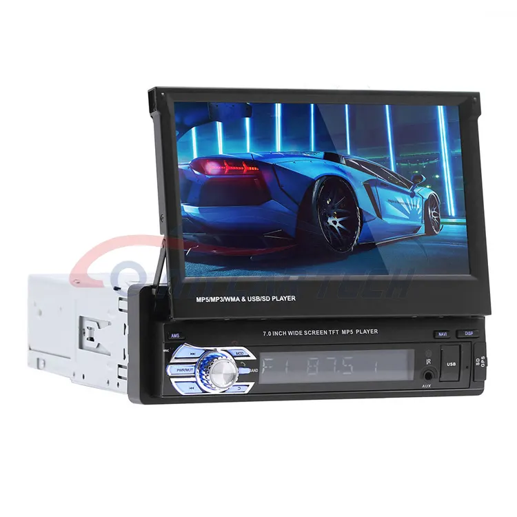 Reproductor de Dvd Universal para coche, pantalla táctil de 7 pulgadas, Mp5, GPS, 1 Din, reproductor de música, estéreo