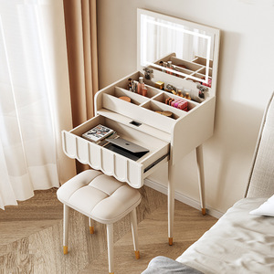 Vanity Desk <strong>with</strong> Flip Top <strong>Mirror</strong> LED Light Small Makeup Vanity <strong>with</strong> Drawers <strong>Dressing</strong> <strong>Table</strong> <strong>with</strong> <strong>Storage</strong> for Bedroom