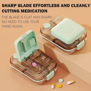 Xách tay đa chức năng <span class=keywords><strong>Pill</strong></span> lưu trữ trường hợp thế hệ mới y học Cutter <span class=keywords><strong>Dispenser</strong></span> thuận tiện nghiền Splitter thuốc - Product Image 4