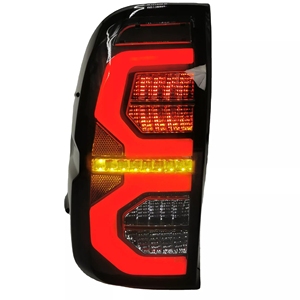 Arkaik yeni tasarım Toyota hilux arka lambası 2015-2022 için dinamik dönme sinyali arka ışık ile taillamp led