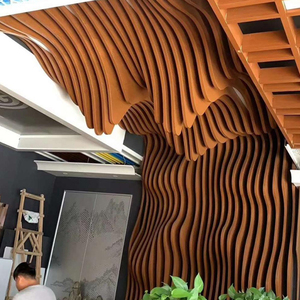 定制现代设计铝波浪天花板室内装饰模型防水功能假天花板 - Product Image 5