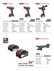ชุดเครื่องมือไฟฟ้า Teh 20V สูงสุดชุดเครื่องมือไฟฟ้าไร้สาย6ชุดเครื่องมือพร้อมแบตเตอรี่2ก้อนและเครื่องชาร์จ - Product Image 2