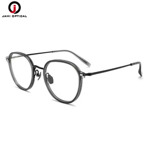 Chất Lượng Cao Tinh Khiết Titan Khung Kim Loại Thoải Mái Miếng Đệm Mũi Retro Kính Quang Học Khung Cho Nam Giới Phụ Nữ - Product Image 4