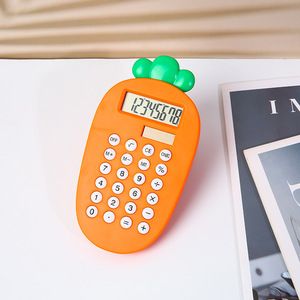 Máy tính cà rốt sáng tạo 8 chữ số học cung cấp năng lượng mặt trời Máy tính để bàn máy tính năng lượng kép Máy tính khoa học - Product Image 5