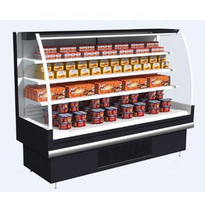 High Quality Custom Multi Layers Large Capacity <strong>Stand-up</strong> Commercial Storage Open <strong>Chiller</strong> for Display Drink