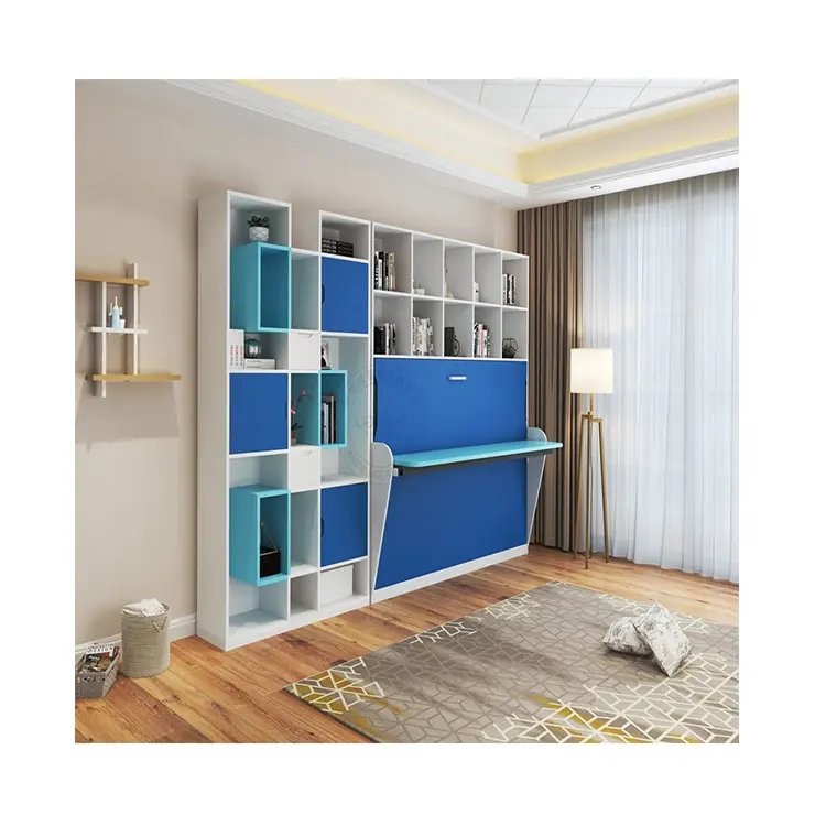 Vendita calda bohemian wall bed desk meccanismo camera da letto luce camera da letto all'ingrosso mobili letto a due letti