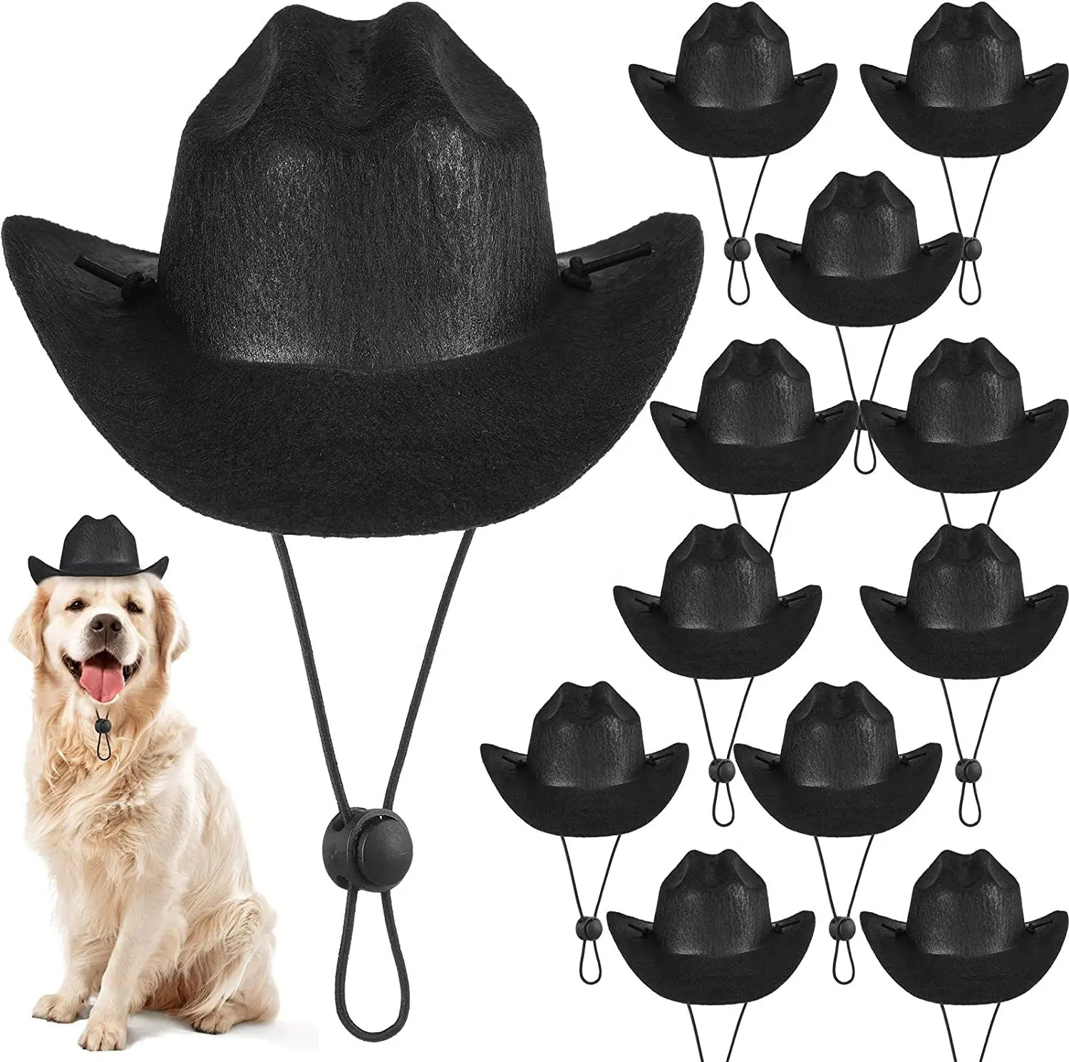 Chapeau de Cowboy pour chien, casquette de Cosplay, Costume d'halloween pour chien de compagnie, Mini décoration de fête, couvre-chef pour animaux de compagnie