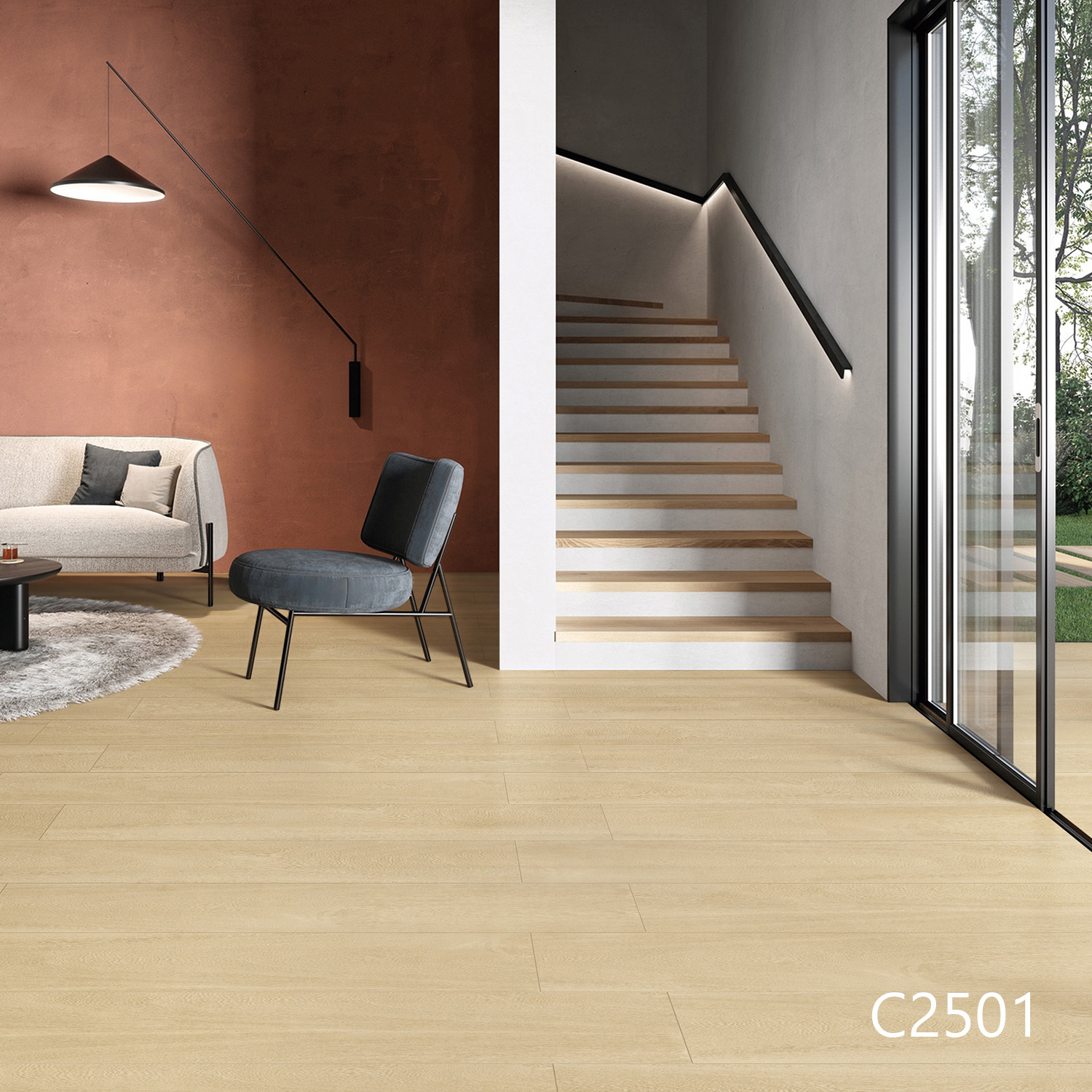 C2501 - Carreau de sol Chêne Crème