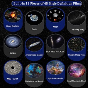2023新しいグローブロケット宇宙飛行士12in1星空プラネタリウムプロジェクター360度回転キッズナイトライトタイマー付き - Product Image 5