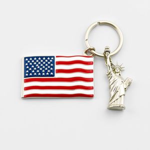 Özel özgürlük heykeli anahtarlık gümüş altın Metal amerikan yurtsever abd bayrağı anahtarlık abd New York hatıra hediyeler anahtarlıklar