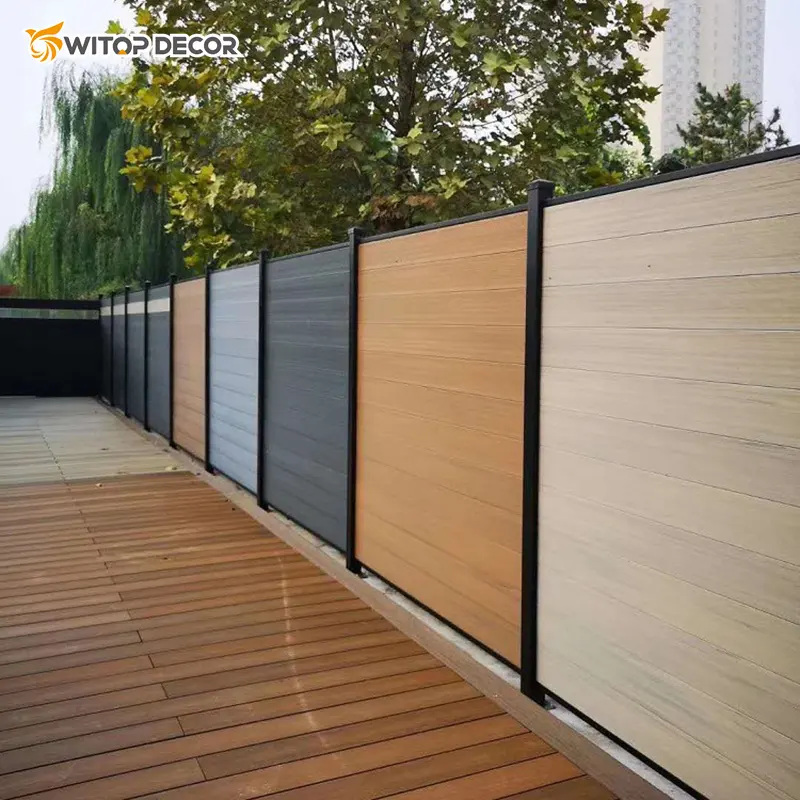 WITOP-Paneles de valla de madera para decoración, diseños de Barandilla de escalera, valla de jardín de Pvc