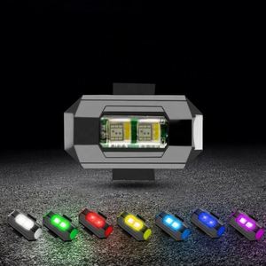 Endüktif motosiklet Led 7 renkler LED uçak gece uyarı Drone Strobe işıklar araba motosikletler için USB şarj bisiklet