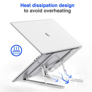 Suporte plegable ergonômico portátil, dobrável, ajustável, para computador portátil, suporte para laptop