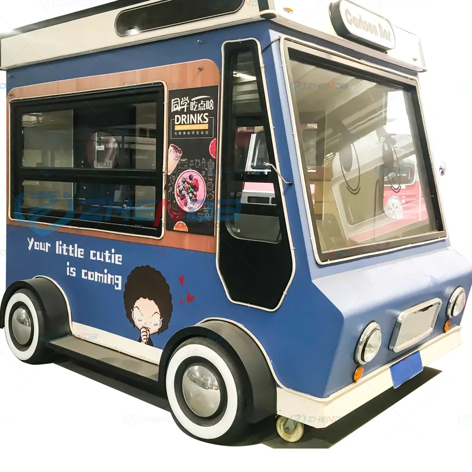 Mobiele Sapautomaat Met Draagbare Airconditioner Bestelwagen Te Koop Food Truck Elektromotor