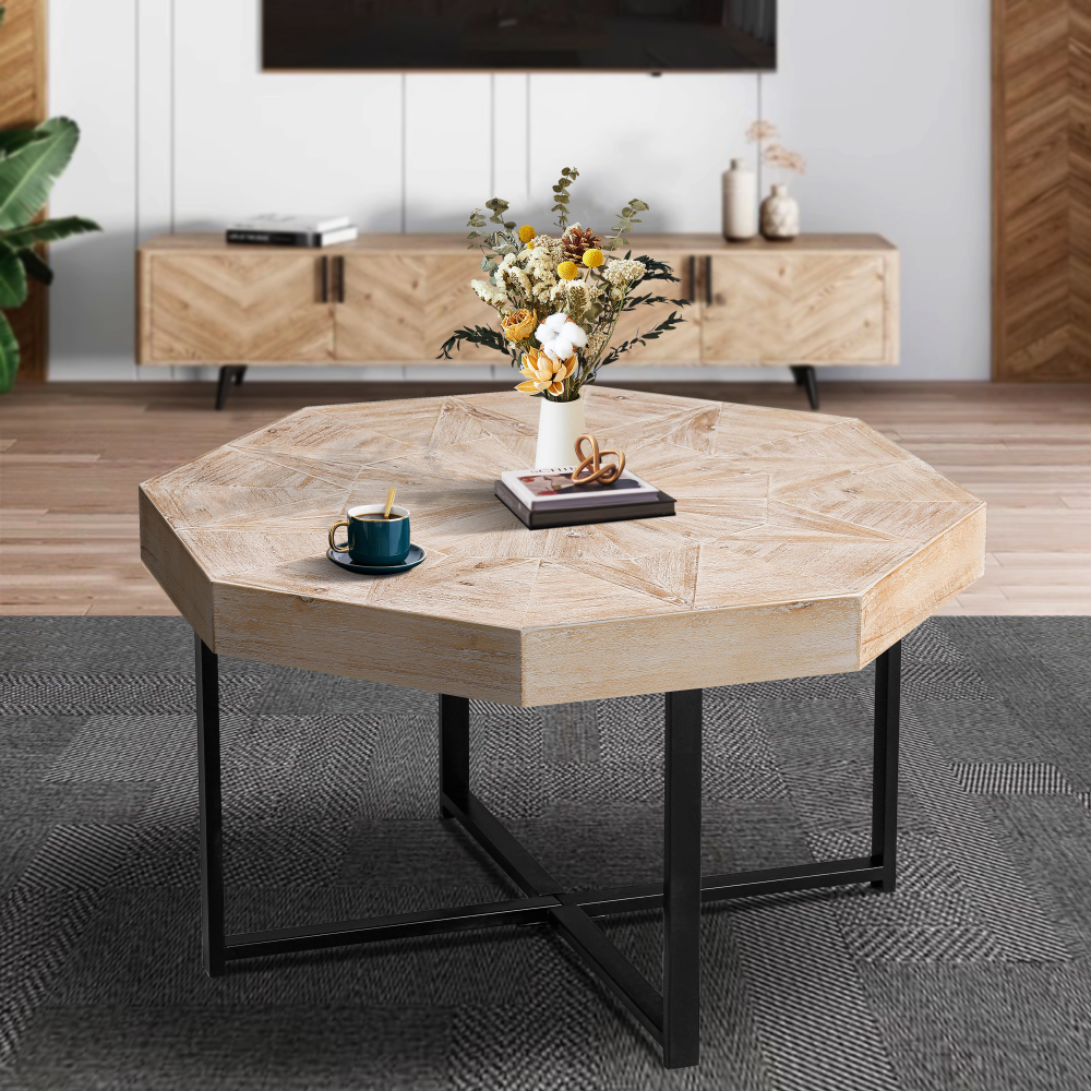 Oak Natural Wood + Antique White