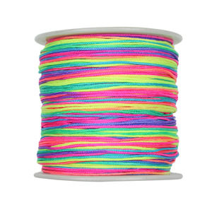 Rollo de hilo de macramé para fabricación de joyas, cordón de nailon con cuentas de 100M y 0,8mm, color blanco, para envolver joyas, Kumihimo - Product Image 6