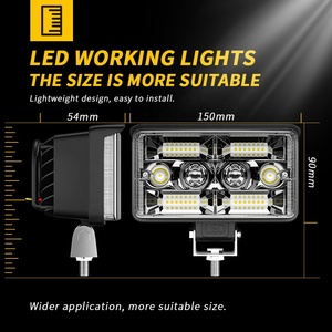 DXZ4インチLedヘッドライトビームLedワークライト、DRLパーキングライト付きトラックSUV ATV4WDスポットライトとフラッドライトの組み合わせ - Product Image 2