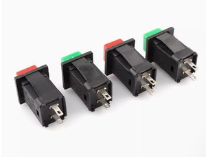 ロック付き赤いDS-429A 10MM 2PIN自己ロックスクエア押しボタンスイッチ
