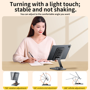 360&deg; Rotating Hovering Aluminum Alloy Stand Flexible Mobile Phone &amp; Tablet Dual-Purpose for Live Streaming Watching <strong>TV</strong> Series - Product Image 5