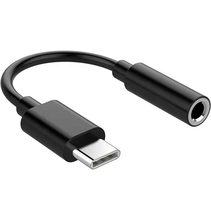 نسخة رقمية من وصلة USB من النوع C إلى 3.5 ملم محول Aux من النوع C وصلة USB إلى 3.5 ملم وصلة توصيل صوتية لكابل سماعة الأذن محول كابل لسماعة الرأس