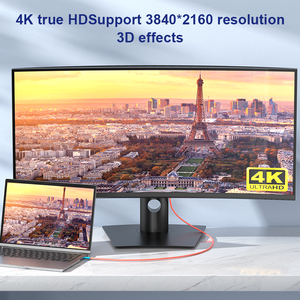 ULT-unite定制的USB C型至HDMI AM + CF适配器电缆即插即用3840*2160 4K 30Hz PD60W快速充电电缆2m - Product Image 3