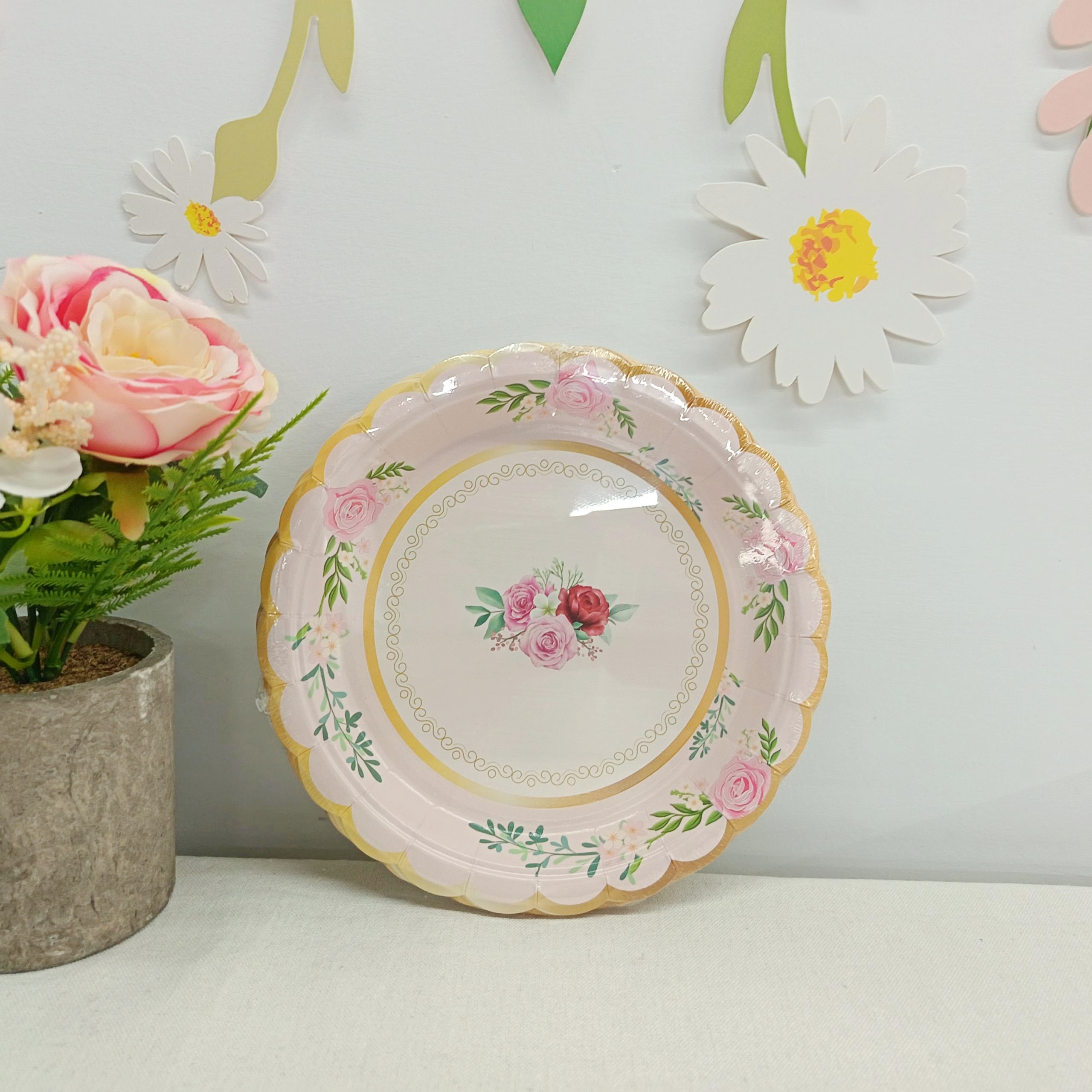 pink 7inch plate*8pcs