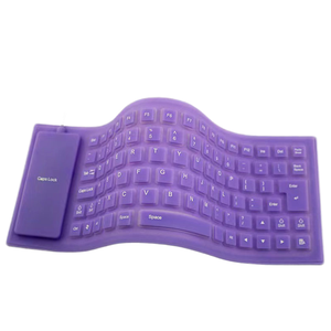 El teclado flexible de silicona impermeable plegable de 85 teclas es un teclado de silicona silencioso y portátil para trabajos de regalo - Product Image 1