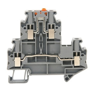 Precio de fábrica RUT Atornillado Bloque de terminales de resorte de riel DIN Propósito general Una entrada Bloque de terminales de dos salidas - Product Image 3