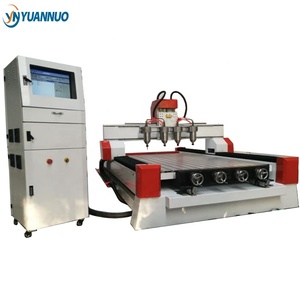 YN1625 3d <strong>Multi</strong> Spindle Heads Round Rod <strong>Cnc</strong> Wood Carving Milling <strong>Router</strong> Rotary <strong>Machine</strong> with Strong Frame Best Price - Product Image 3