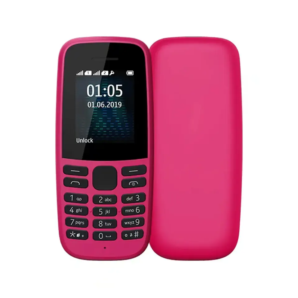 Téléphone portable anglais britannique et téléphone portable à clavier pour téléphone portable Nokia 105