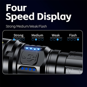 Nhà máy trực tiếp mạnh mẽ 700lm <span class=keywords><strong>LED</strong></span> trắng Laser Torch ánh sáng Long Range chùm EDC Sạc đèn pin 3.7V Điện áp đầu vào - Product Image 4