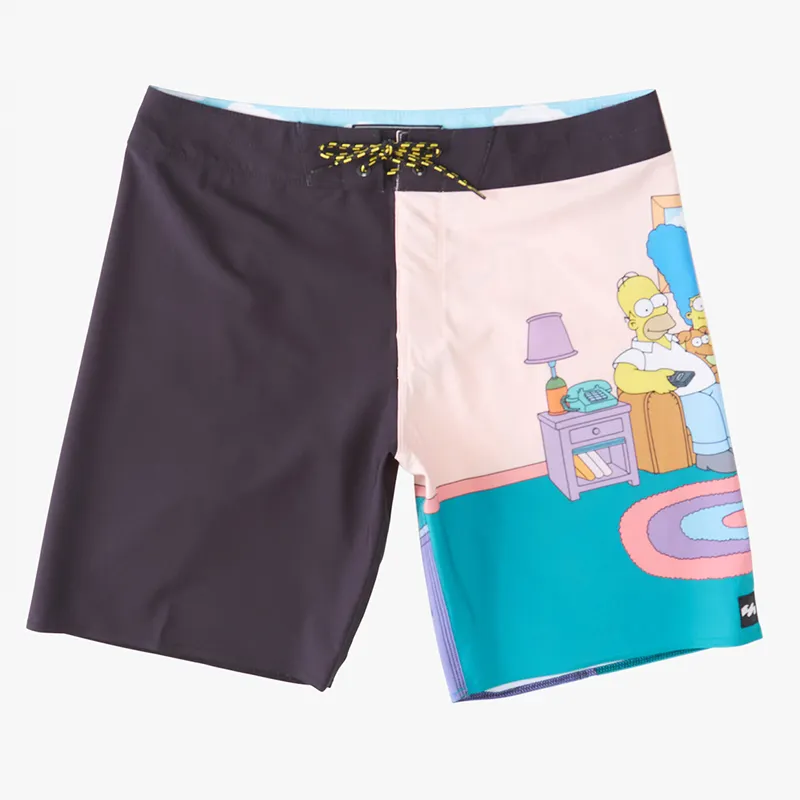 Pantaloncini da bagno da uomo con stampa di cartoni animati personalizzati MOQ basso pantaloncini da bagno pantaloncini da bagno per fitness ad asciugatura rapida da uomo