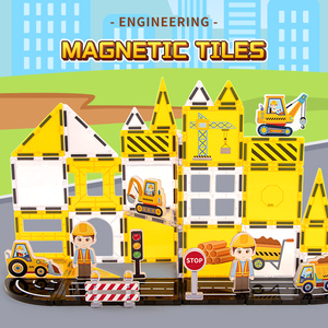 Direct Factory Atacado Brinquedo Educacional OEM ODM CE ASTM Compliant Magnetic Blocks <span class=keywords><strong>Building</strong></span> Tiles para Crianças