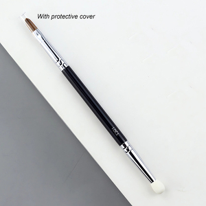 Büyük depolama 2 In 1 çift işlevsellik kozmetik aracı rahat cilt dostu acemi dostu makyaj fırçası Lady için - Product Image 3