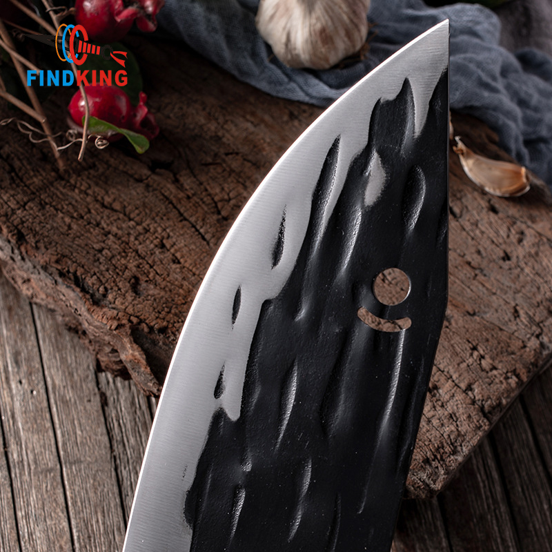 Amazon Hot sale Chinese Profession Stainless Steel Cleaver Meat knife Chef Kitchen Super Sharp Wood Handle Butcher Knife