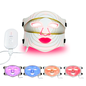 Özel etiket ev güzellik cihazları OEM 4 renk Led yüz maskesi güzellik cihazı kızılötesi Led yüz işık maskesi - Product Image 1