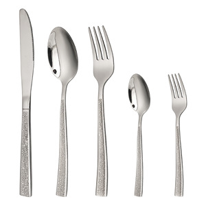 High Grade Stainless Steel Stone Pattern Cutlery Steak Knife Spoon and Fork <strong>Flatware</strong> Gift 3 Pieces Set Modern <strong>Simple</strong> <strong>Style</strong> - Product Image 4