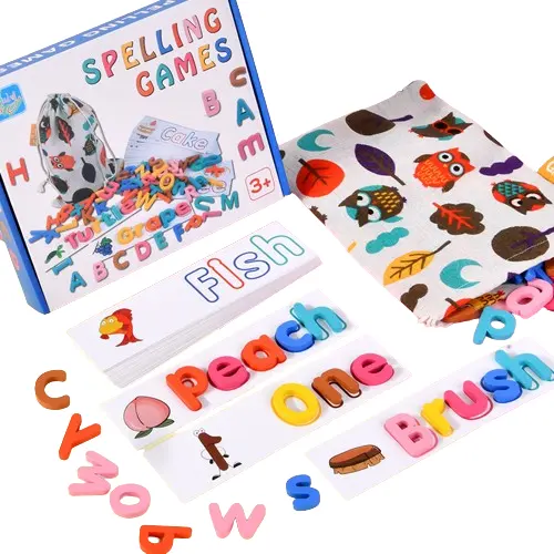 T1058 educazione precoce per bambini 26 lettere inglesi abbinamento di ortografia esercizio precoce puzzle giochi giocattolo