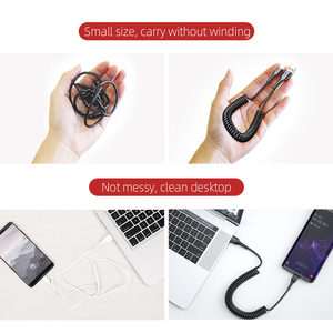 Xiaomi SamsungOne Plus急速充電Microusb USB-C USBC充電器Type-Cケーブルワイヤーコード用EssagerスプリングマイクロUSBタイプCケーブル