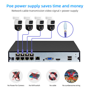 KERUI 6MP POE Cámara PTZ Lente dual Cámara IP Seguridad exterior para sistema NVR Cable de red de 18m Cámara de seguridad para el hogar ICSEE - Product Image 6