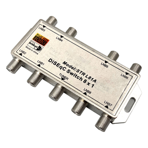 สวิตช์ diseqc ดิจิทัล8 LNB แบบคู่พร้อมตัวรับ8 in 1และตัวรับ1ทำจากอลูมิเนียม - Product Image 4