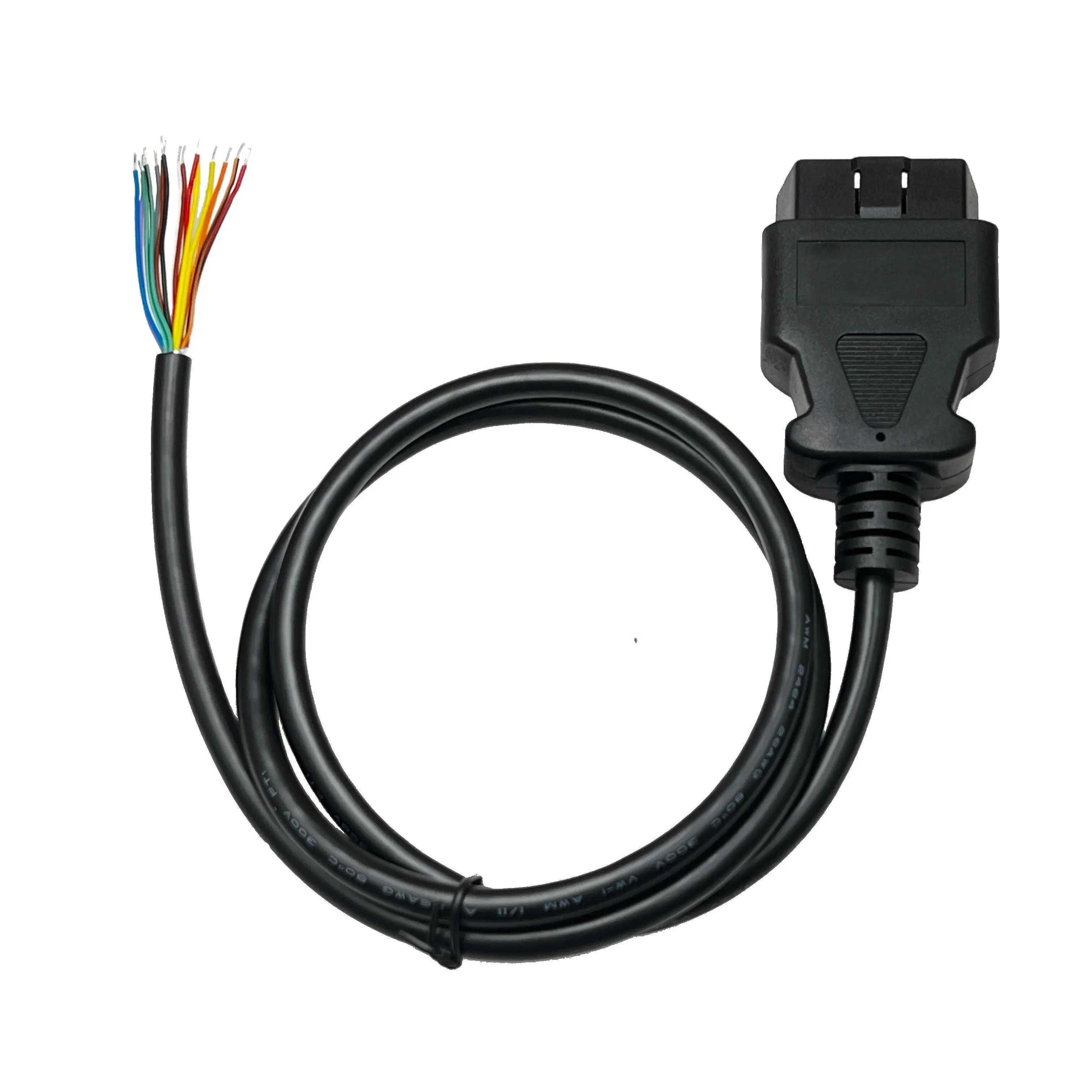 16PIN OBD כבל OBDII J1962 זכר מחבר כדי פתוח חוט תקע OBD אבחון הארכת כבל