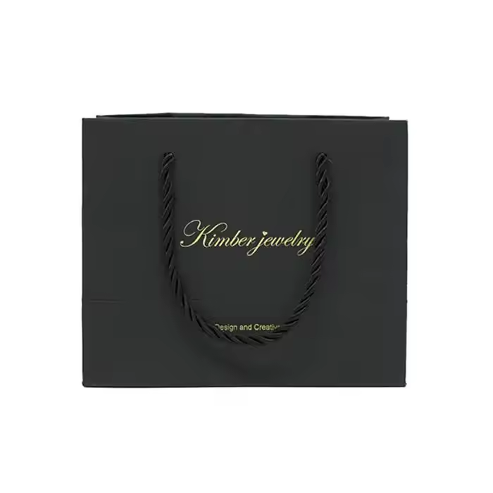 Sac en papier noir avec poignée