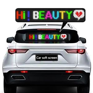 車用カスタマイズ可能なDIYプログラム可能LEDサインUSB Bluetoothアプリコントロールソフト薄型フレキシブルウィンドウ広告アニメーション - Product Image 1