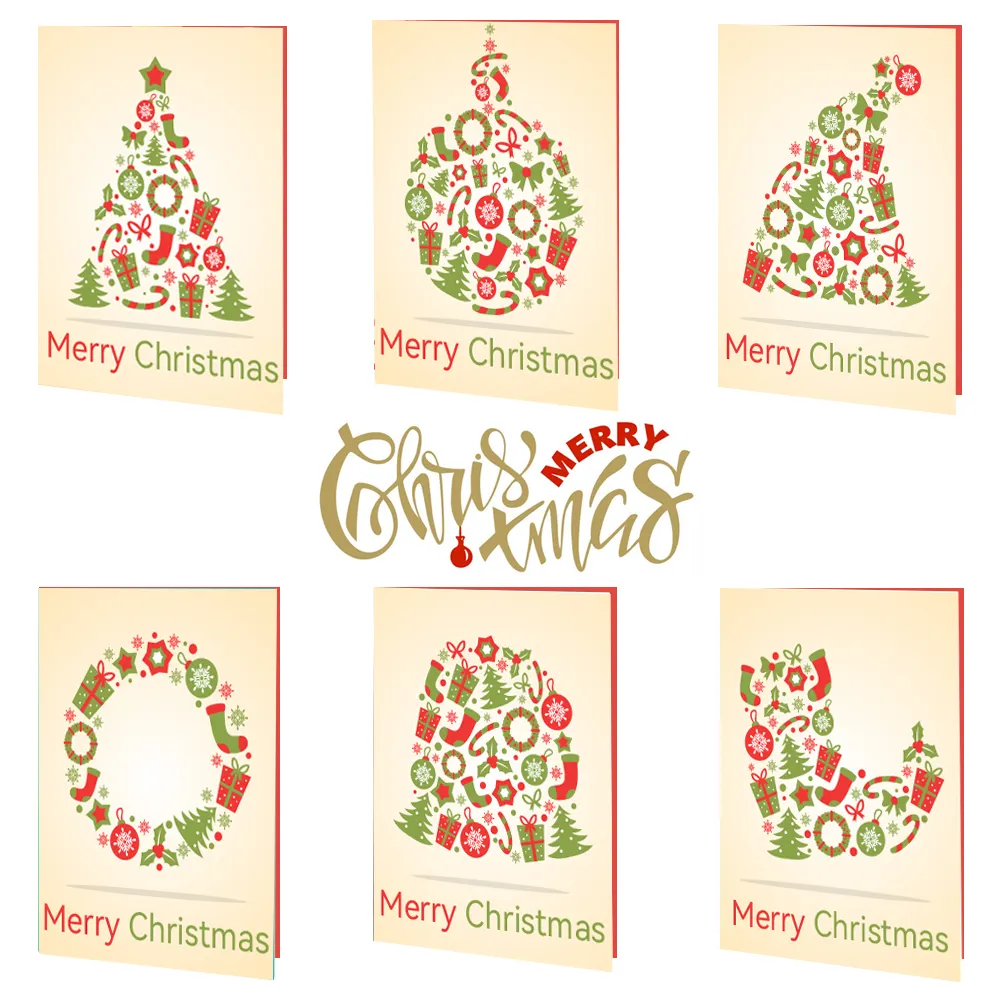 Новогодние рождественские открытки из золотой фольги