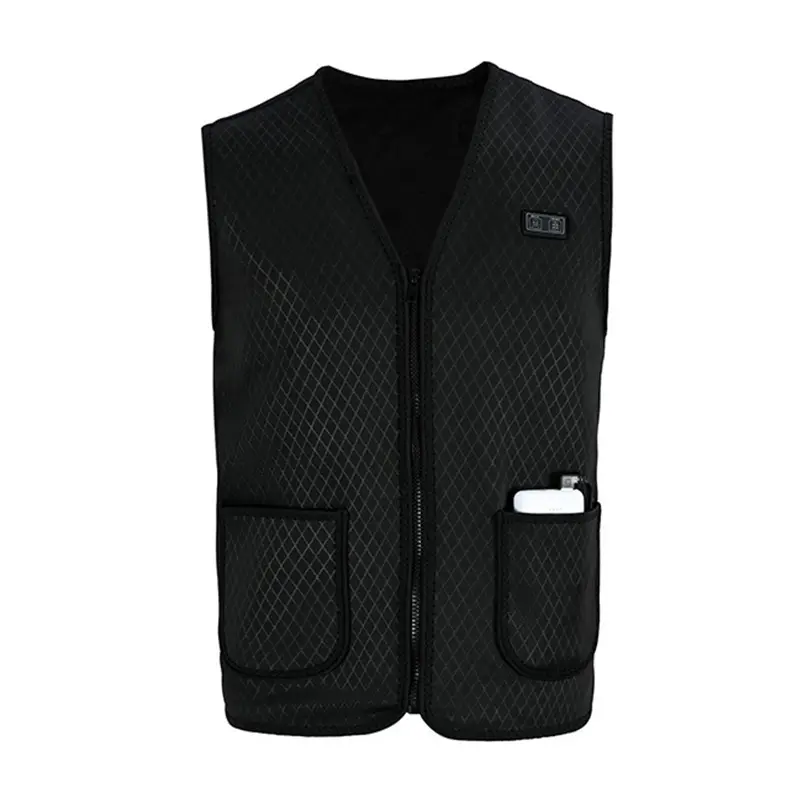 Gilet piumino design batteria tasca moda abito nero con design riscaldato gilet da uomo gilet da sposa