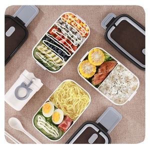 Katmanlar dikdörtgen sızdırmaz isıtılabilir paslanmaz çelik gıda saklama kabı plastik çocuklar Bento kutusu yemek kabı - Product Image 3